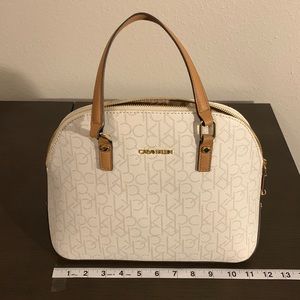 Calvin Klein Monogram Dome Satchel Crossbody